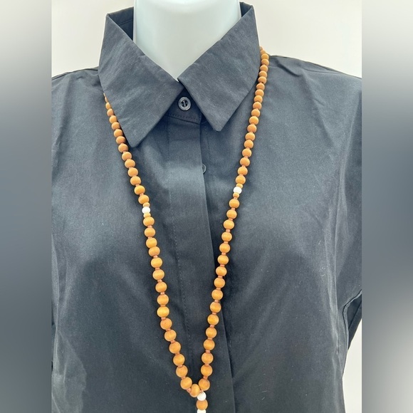 NWOT Sleeveless Open Side Button-Down Top – Black No Size Tag - Picture 7 of 8